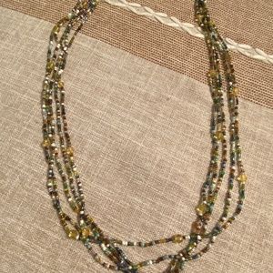 W Lind WLind 14kt GE 5 strand beaded necklace
